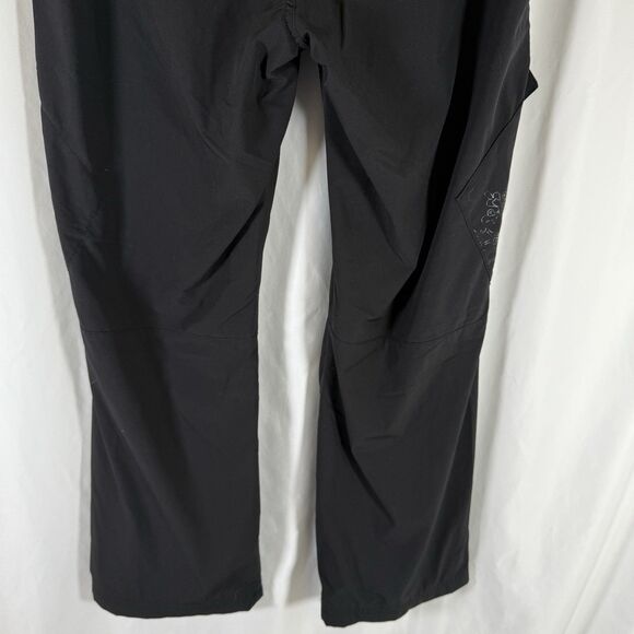Eddie Bauer Fleece Lined Pants Women's 8 Petite Black Button Snap Cargo Pockets - Picture 13 of 13